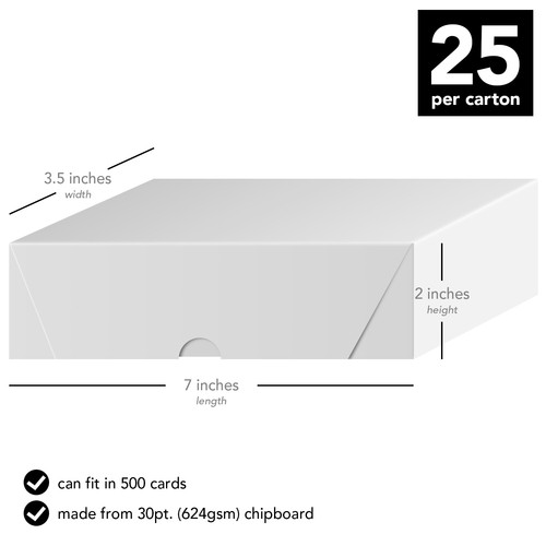 Cajas plegables blancas para tarjetas de visita: 25 cajas por paquete - Imagen 9 de 25