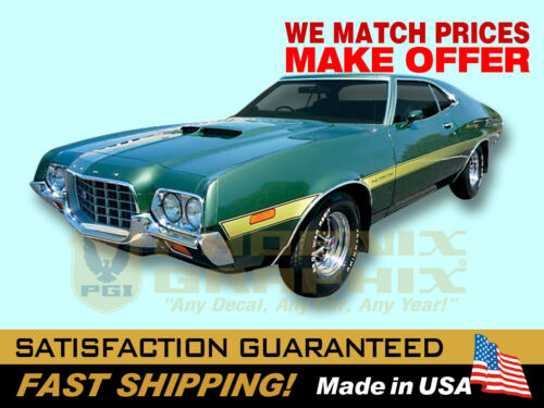 Kompatibel Mit , 1972 Ford Gran Torino Gt Laser Aufkleber Streifen Set - Photo 1/1