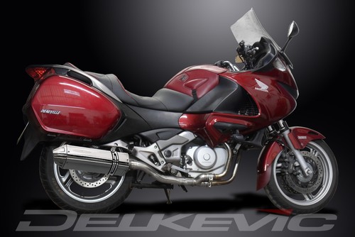 HONDA NT700V DEAUVILLE 2006-2015 320mm TRI STAINLESS BSAU SILENCER EXHAUST KIT - Picture 3 of 4