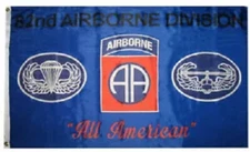 82nd Airborne "Blue" MILITARY Flag - 3 foot by 5 foot Polyester (NEW)