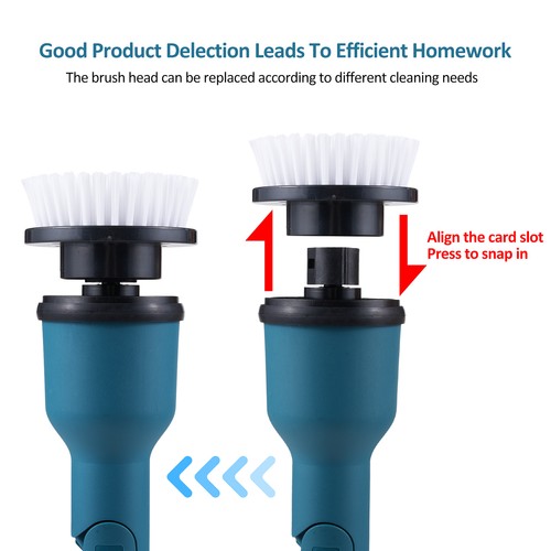 Rechargeable Spin Scrubber Electric Turbo Scrub Floor Cleaning Brush Rotating UK - Picture 6 of 9