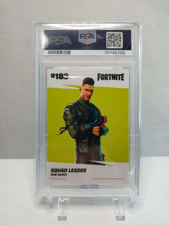 2021 Panini Fortnite Series 3 Laser Squad Leader #183 USA Print PSA 10 - Image 2 of 2