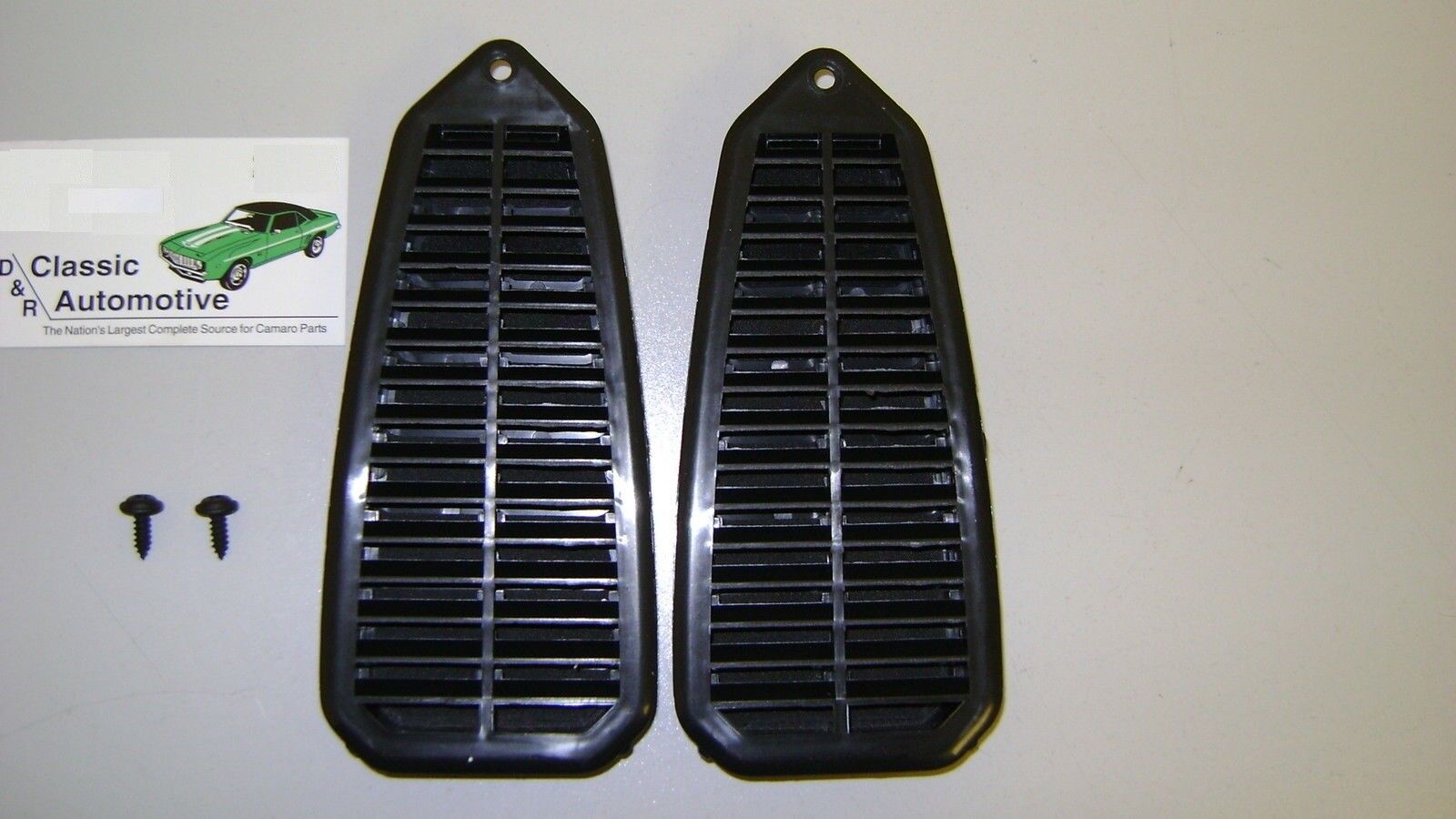 Two Door Jamb Vent Louvers 4pc kit w/flaps + screws Camaro 68 69 Firebird louver