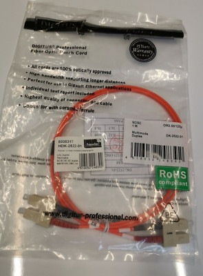 LWL Duplex Patchkabel SC/SC SC-SC Duplex MM50/125  OM2  1m digitus multimode