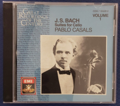 Bach: Suites for Cello, Vol. 1 (CD, Jul-1988, Warner Classics (USA))     1