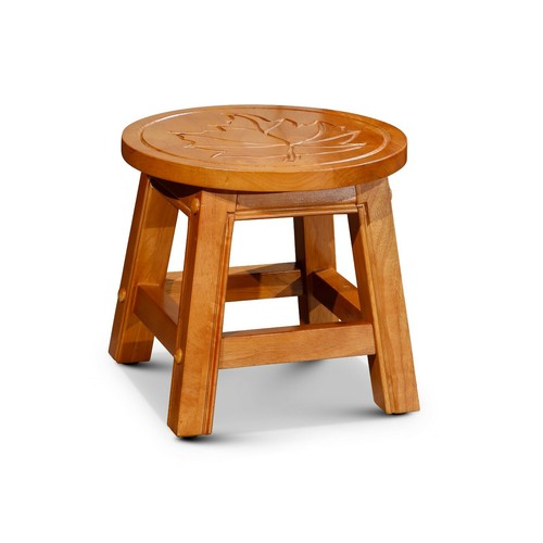 DTY Indoor Living Fairplay Carved Wooden Step Stool - Picture 59 of 61