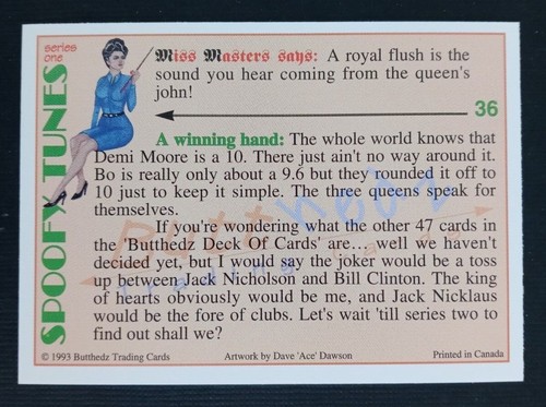 1993 Miss Masters Spoofy Tunes Trading Card (Pick Your Card) - Bild 73 von 111