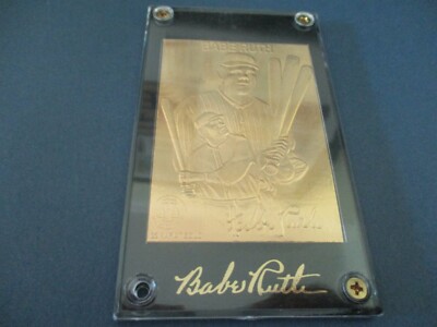 Babe Ruth Limited Edition 22k Gold Card Serial #027863 The