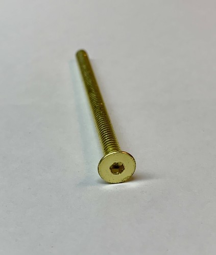(24) 10-24 X 2-1/2 Flat Head Hex Socket Cap Countersunk BRASS Screw #10/24 2.5" - Picture 4 of 4