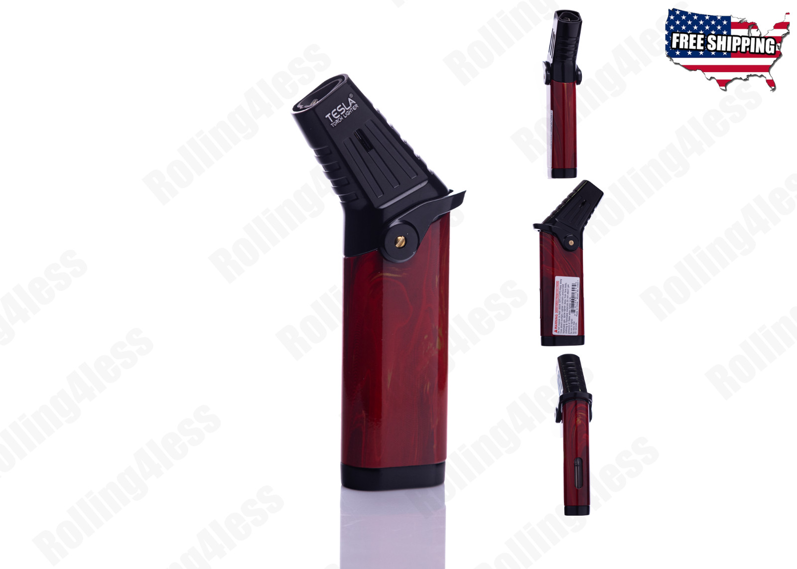S Easy Grip Heavy Meta Triple Flame Torch Lighter