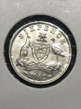 Australian 1942 SIXPENCE UNC +