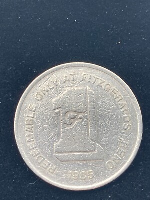 Fitzgeralds Reno 1985 Metal One Dollar Gaming Token Coin | eBay