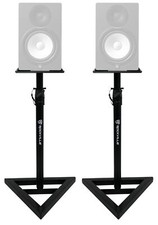  2 Rockville Adjustable Studio Monitor Speaker Stands For Yamaha HS7i Monitors