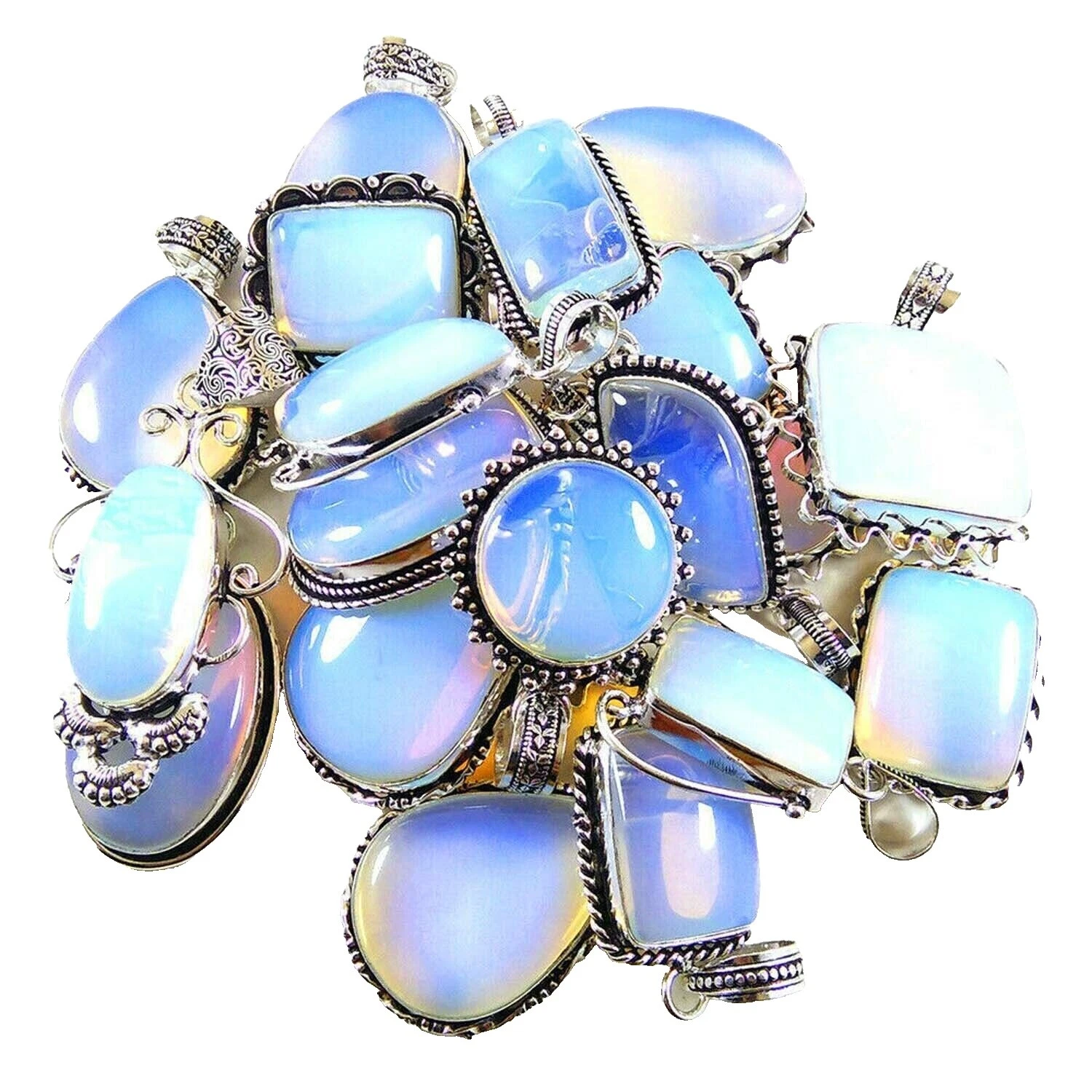Opalite Silver Plated Fairytale & Fantasy Fashion Necklaces & Pendants