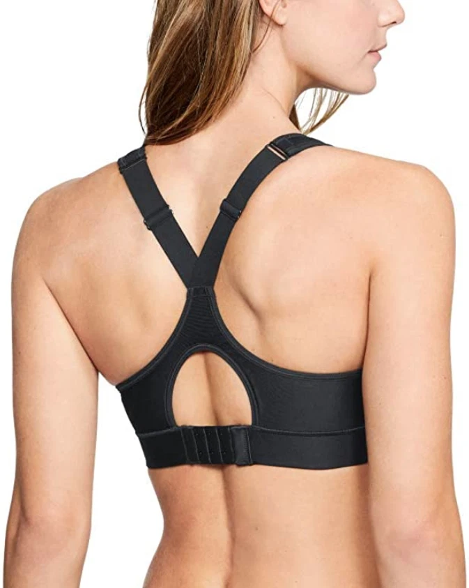 Sujetador deportivo Under Armour negro tejido urdimbre alto impacto para mujer talla 36C L89006 Foto 2 de 4