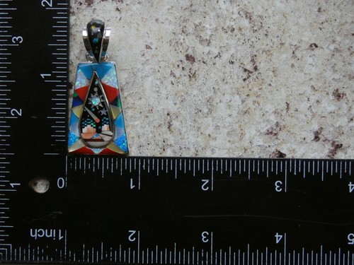 Bunte Galaxie Nachthimmel Sterlingsilber 925 Edelstein Micro Inlay Anhänger J4 - Bild 6 von 9