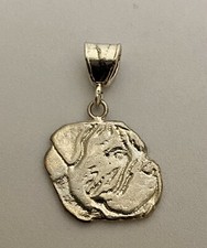 Sterling NWOT Bullmastiff Head Study Pendant With Bail - Artisan Crafted Charm