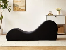 Black Kama Tantra Sutra Sex Couch Exotic Furniture Sofa Chaise Lounge Yoga Chair