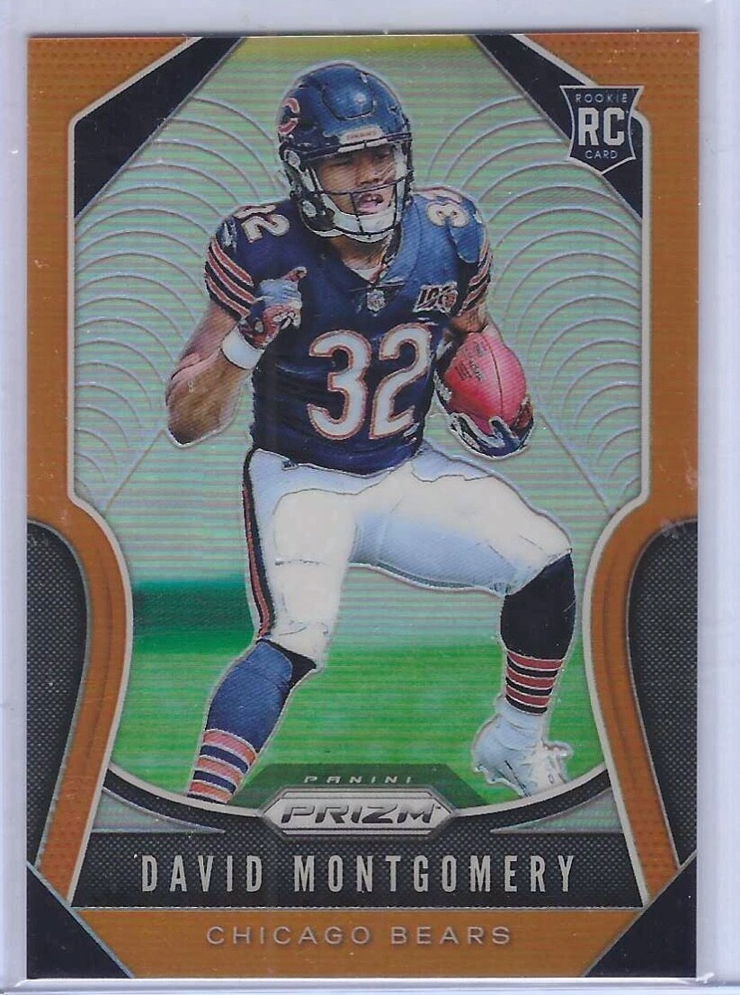 DAVID MONTGOMERY 2019 PANINI PRIZM ORANGE PRIZM ROOKIE RC #D 146/249