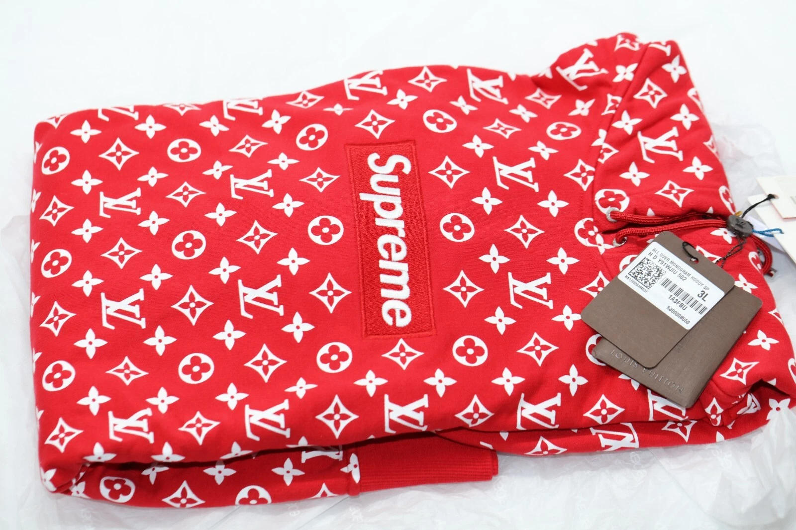 Sweat à capuche Louis Vuitton X ? SUPREME ? logo boîte 3L ROUGE NEUF AVEC ÉTIQUETTE neuf