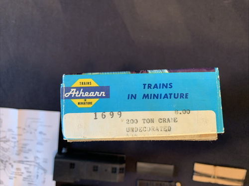 HO Athearn Blue Box 1699 200 Ton Grúa Sin Decorar Negro Kit - Imagen 2 de 13