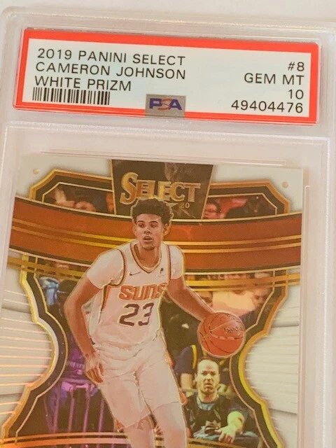 Cameron Johnson PSA 10 Rookie RC 2019 Select White Prizm /149 Suns #8 insert - Image 3 of 4