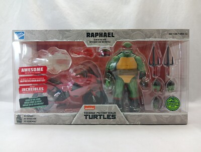 TMNT Raphael 5'' Action Figure & Candy Coat Motorcycle Loyal Subjects BST AXN NEW