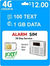 Jolt Mobile AT&T SIM Card Kit - GPS Trackers Kids Senior Pet Car 5G 4G LTE Plan