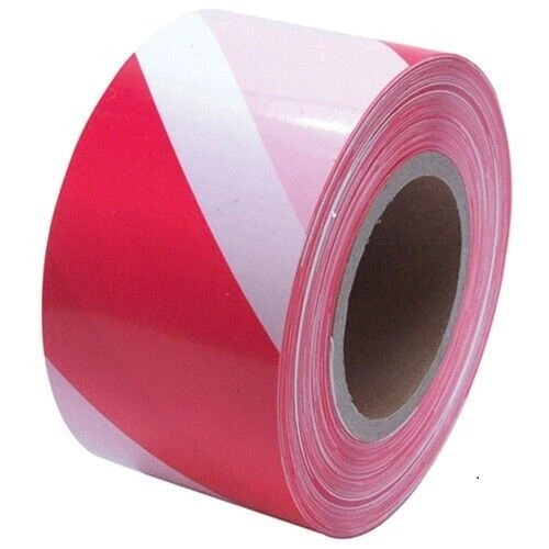 Barrier Warning Tape Non-Adhesive 500 Metre Red & White