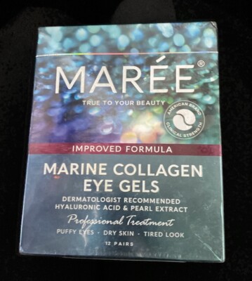 Maree Marine Collagen Eye Gels For Puffy Tired Eyes 12 Pairs NIB SEALED