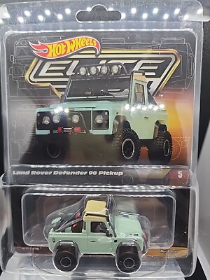 Hot Wheels Elite 64 Land Rover Defender 90 Pickup With Case New