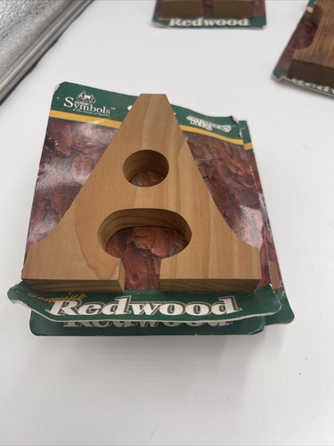 16 California Redwood Numbers Letters by Sierra Symbols New 4 Inches Each - Picture 6 of 8