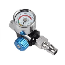 1/4" Spray Gun Air Regulator Gauge Air Pressure Regulator Paint Gun Filter Tool