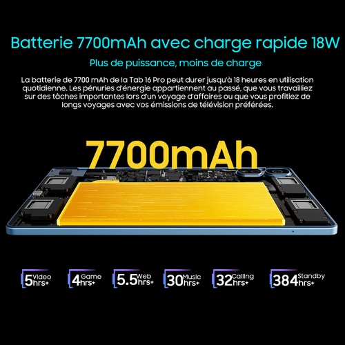 Blackview Tab 16 Pro Android 14 Tablette 11" 24Go+256Go 7700mAh Stylet gratuit - Photo 8/13