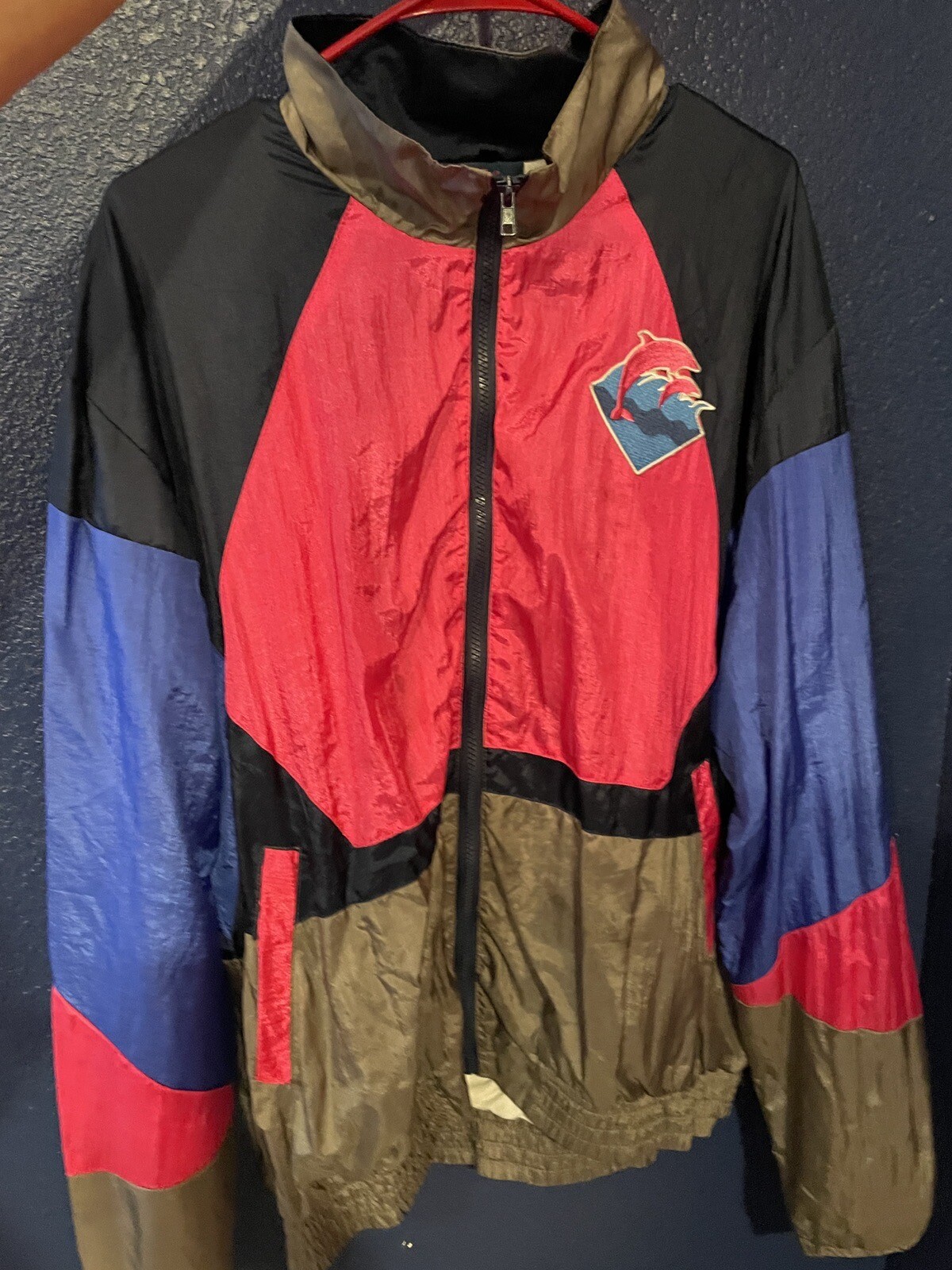 pink dolphin windbreaker XL pink blue gray legendary goods