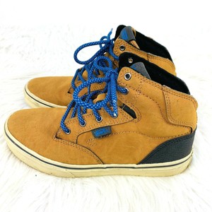 blue and brown vans high tops