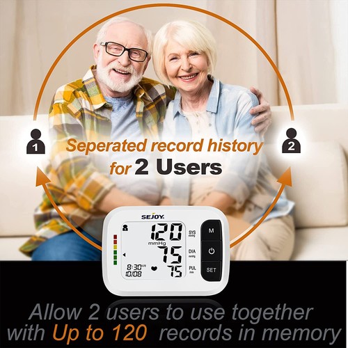 SEJOY Digital Wrist Blood Pressure Monitor BP Monitor Cuff Heart Rate Monitor - Picture 12 of 37