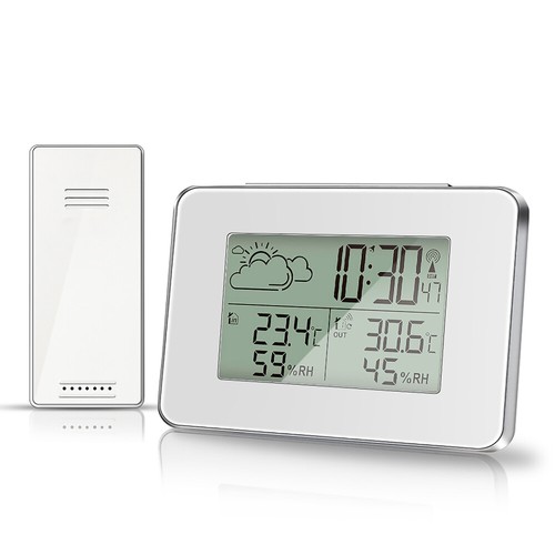 Digital LCD Indoor Outdoor Weather Station Clock Calendar Thermometer Wireless - Picture 25 of 31