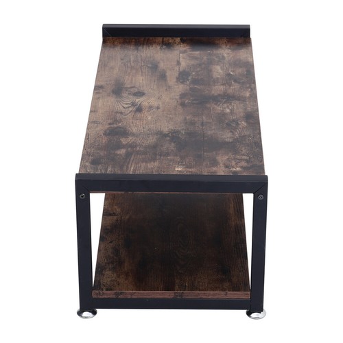 80cm TV Stand with Storage Shelf Industrial TV Table Coffee Table for LivingRoom - Picture 9 of 16