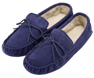 genuine handcrafted suede moccasin slippers