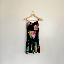 SALE! Black Floral Old Navy A-Line Sundress Size XS EUC
