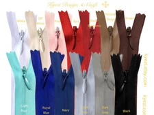 5 15 pcs Invisible Zippers - 9", 12", 14", 16", 18", 22" inch zipper, #3 