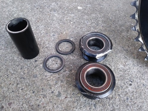 Sinz 180mm 2pc BMX Cranks chromoly 44t sprocket gear bb mid school 19mm spindle - Picture 4 of 5