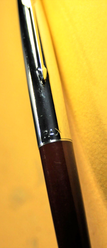 PAX by "Pevdi" Vtg Burgundy&CT Fountain pen w/14K Gold nib&Ballpoint pen sets. - Picture 6 of 12