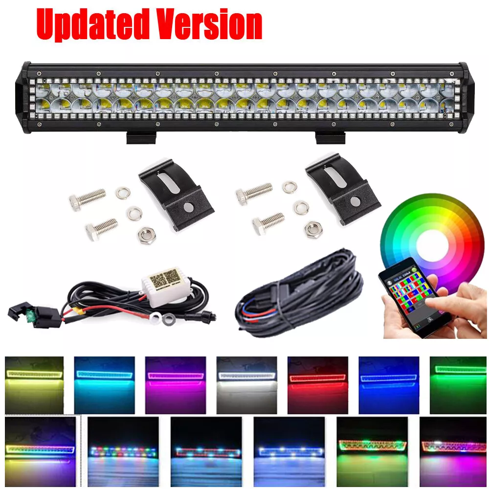 aesthetic Boil winter 20" Led Light Bar Combo Bluetooth RGB Halo Color Changing Chasing & Free Wiring | eBay aesthetic Boil winter 20" Led Light Bar Combo Bluetooth RGB Halo Color Changing Chasing & Free Wiring | eBay