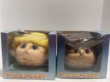 Juego de 2 - 1984 The Original Doll Baby Heads Rubia y Marrón Martha Nelson Thomas