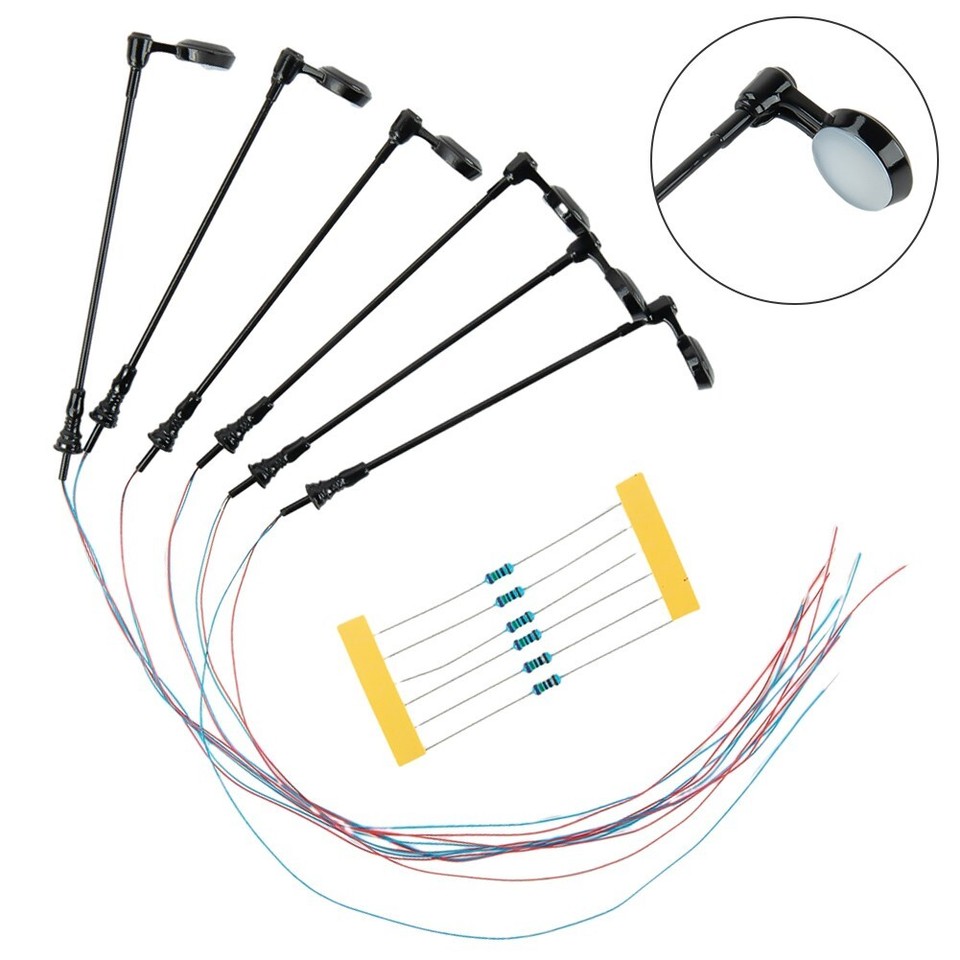 Cool White LED Lights Lamps Pack for OO Gauge Working Station Platform