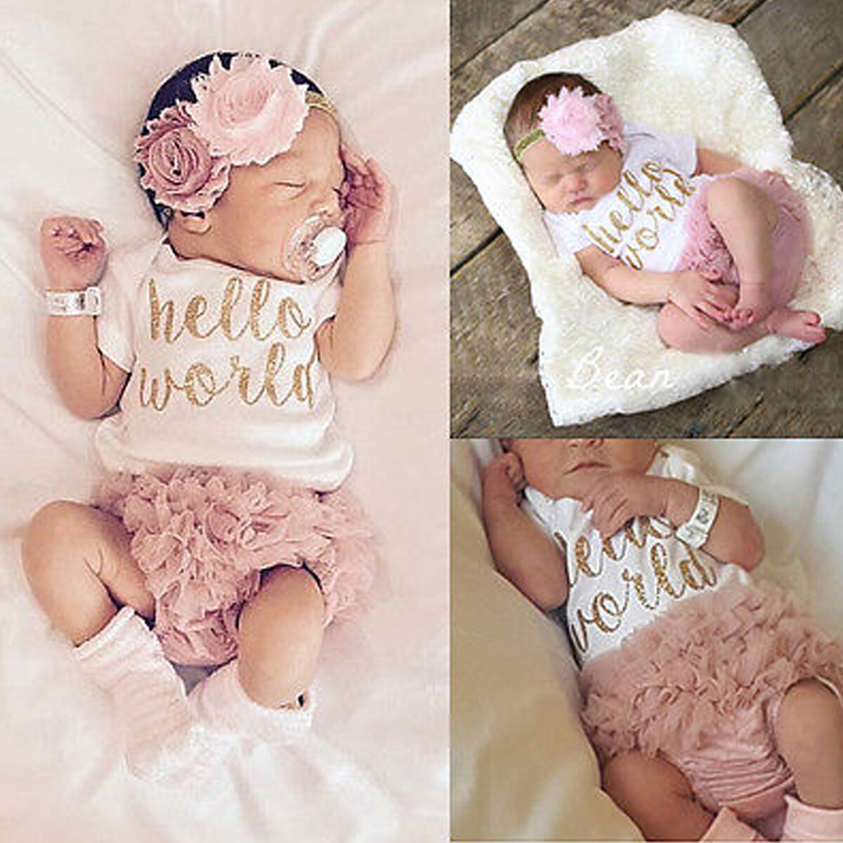 3 PIEZAS Bebé Niña Fiesta Verano Disfraz Tutú Primer Cumpleaños Conjuntos Niños Conjunto Ropa