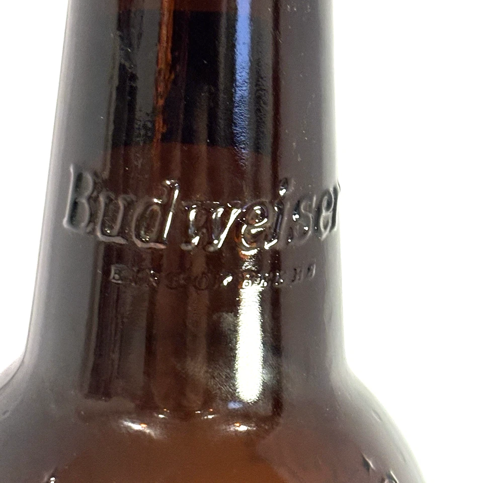 Antiga Budweiser St Louis Cardinals garrafa de cerveja grande 15" de altura vidro em relevo vazio - Imagem 4 de 4