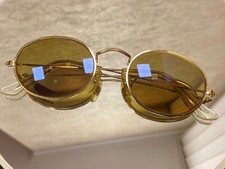 VINTAGE B L RAY-BAN USA W0977 GOLD PLATED RETRO STILE RIM METAL EYEGLASSES FRAME